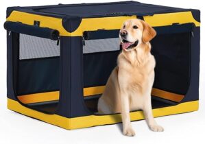 A 4 Pet Hundebox Auto Hundebox Faltbar Große Hunde Atmungsaktiv Hundebox Wohnzimmer Hunde Autobox Kofferraum Hundetransportbox Faltbar für Camp