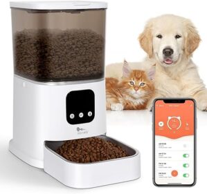 Automatischer Futterautomat für Katze und Hund, 6L Automatischer Futterspender, multifunktional-Füttern für kleine/mittlere Haustiere