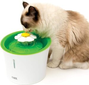 Catit Flower Fountain, Blumentrinkbrunnen für Katzen, 3L, weiß/grün, 1 Stück (1er Pack)