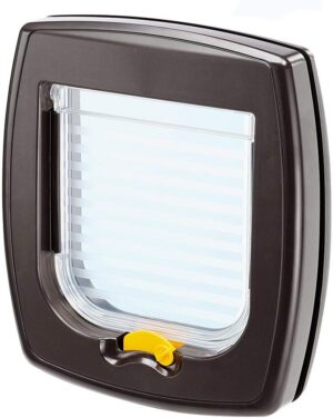 Ferplast 72101012 Katzenklappe, Außen: 21,5 x 5 x 24 cm, Innen: 14,5 x 14,8 cm, braun