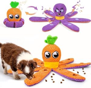 FWLWTWSS Interaktives Hundespielzeug Intelligenz, 2-in-1 Octopus & Karotte Intelligenzspielzeug für Hunde Schnüffelspielzeug Hund, Hundespielzeug Unzerstörbar Für Große/Kleine…