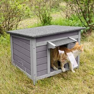 Hundehaus Katzenhaus für den Außen- und Innenbereich mit wasserdichtem Dach, auch für andere Kleintiere geeignet