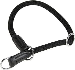 HUNTER Freestyle Dressurhalsung, Hundehalsband, Zugstopper, robust, wetterfest, 50 (M-L), schwarz