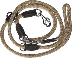 HUNTER Freestyle Verstellbare Führleine für Hunde, robust, wetterfest, 1,0/200 cm, beige