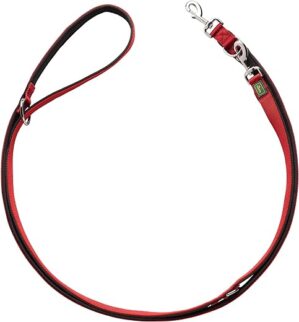 HUNTER NEOPREN Verstellbare Hundeführleine, 2,0 x 200 cm, rot/schwarz
