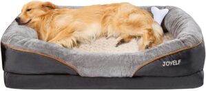 JOYELF XLarge Gedächtnisschaum Hundebett orthopädisches Hundebett & Sofa mit abnehmbarem waschbarem Bezug und Quietschspielzeug als Geschenk