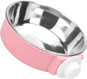 Kisten-Hundenapf, 2-in-1, Abnehmbarer, rostfreier, Stabiler Edelstahl, platzsparender Haustierkäfignapf für Katzen für Futterspender (Rosa) (Grün)