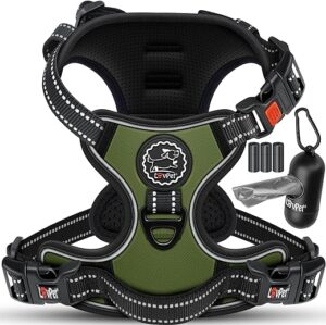 Lovpet® Hundegeschirr ohne Zug & würgen für mittelgroße Hunde atmungsaktiv & weich Brustgeschirr reflektierend | No-Pull-Geschirr inkl. Beutelrollen | Verstellbares Geschirr mit…