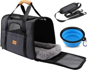 morpilot Transportbox Katze Katzen transportboxen, Faltbare katzentasche transporttasche, hundetragetasche Transporttasche mit Einstellbar Schultergurt katzenbox für Katzen…