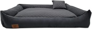Odolplusz XXL – Hundebett für große Hunde – Hundekissen – Hundesofa mit Wendekissen | Größe und Farbe wählbar 120x80cm, Graphit
