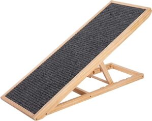 ONVAYA® Hunderampe | Rampe für Hunde aus Echtholz | Höhenverstellbar und klappbar | rutschfest | Hunderampe für Auto, Bett & Sofa