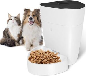Pawmate Automatisierte Futterspender für Katzen Bluetooth, 4-Liter- Futterautomat Katze App 8 Mahlzeiten pro Tag, Futterspender Hund Steuerung Durch SmartLife…