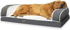 Pecute Hundebett Grosse Hunde Orthopädisch, Hundekissen Waschbar Abnehmbar, Ergonomischer Hundekorb, Hundesofa mit Memory-schaum, Rutschfeste Hundematte, Dog Bed in Größe…