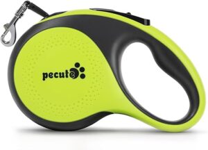 pecute Hundeleine 8m, Rollleine für Hunde, 360° Verhedderungsfreier Leinenverlängerung, Anti-Rutsch-Griff und Schnellbremsknopf, Geeignet für Hunde bis zu 50kg Gewicht