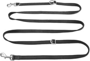 PETCOOZ Hundeleine 3M Verstellbare Schleppleine mit 2 Karabiner, Führleine Doppelleine für Kleine, Mittelgroße Hunde, Verdickte Freihandleinen, Übungsleine aus Dauerhafte Nylon,…