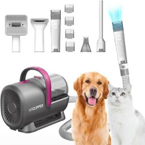 PETKIT Hundeschermaschine mit Staubsauger, 5 in 1 Profi Haustierpflegeset, Leise Schermaschine Hund Katze Tierhaarschneidemaschine, Professioneller Hundehaarschneidemaschine, 1.5L