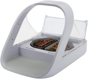 SureFeed Mikrochip Futterautomat Connect (ohne Hub) – weiß, mit Appsteuerung, batteriebetrieben