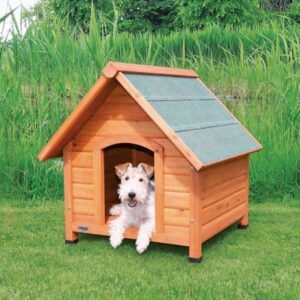 TRIXIE natura Hundehütte Cottage mit Satteldach S-M 71x76x77cm natur