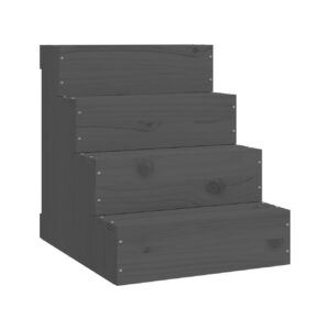 VidaXL Haustiertreppe L (40x49x47 cm) grau