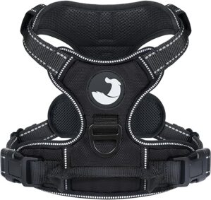 Joytale Hundegeschirr Mittelgroße Hunde, Reflektierend Weich Gepolsterte Hunde Geschirre Anti Zug, Verstellbar Atmungsaktiv Brustgeschirr mit Sichere Einfachem Steuergriff,…