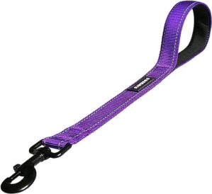 Kurze Hundeleine – Verkehrsgepolsterter Griff strapazierfähig kurze Nylon-Hundeleine für Trainingskontrolle reflektierende Fäden Haustier-Leinen große Hunde und mittelgroße…