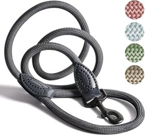 ne&no Tauleine für Hunde 1.2m I Trainingsleine I Hundeleine robust I Führleine rund, geflochten I Handschlaufe I Seil Leine Hund I Cityleine I Dog Leash (ANTHRAZIT, 120 cm)