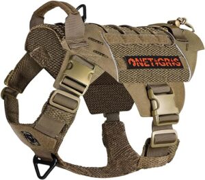 OneTigris X Commander Taktisches Hundegeschirr, Air Mesh Brustgeschirr Hund mit 1 Komfortgriff und 2 Metall-D-Ring, Hochpräzises Laserschneiden Langlebig Nylon Geschirr Hund mit…