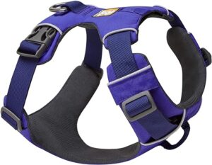 RUFFWEAR Front Range Hundegeschirr, reflektierend, gepolstert, kein Ziehen, Huckleberry Blue, Größe XXS
