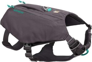 RUFFWEAR Hundegeschirr mit Taschen, Switchbak, Ganztägiger Komfort mit Eingebauten Taschen Für Kurze Tagesausflüge und Alltägliche Aktivitäten, Mittelgroße Hunderassen, Granite…
