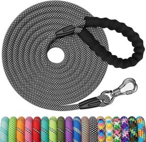 X XBEN Schleppleine, 3M /5M /10M /15M /20M /25M /30M Lang Robuste Hundeleine mit Abschließbarer Karabiner, Laufleine Trainingsleine für Kleine Mittlere Große Hunde,Weiche…