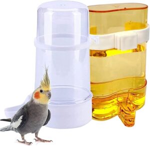 2 Stücke Birds Wasserspender Kunststoff Vögel Automatischer Wasserspender Futterspender Vogel Wasserspender für Kleine und Mittlere Vögel Wie Papageien, Paarvögel, Tauben Und...