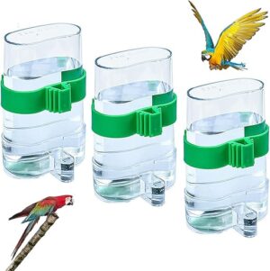 3 Stücke Vögel Automatischer Wasserspender Vogelkäfig Tränke Vögel Automatischer Wasserspender Futterspender Vogel Wasserspender für Papageien, Wellensittiche,...