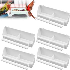 5 Stücke Kunststoff Vogelnapf VogelKäfig, Wassernapf Vogelkäfig, VogelKäfig Napf zum Aufhängen, Hängend Vogelfutternapf, Wwasserspender Vogel, für Vögel Papageien...