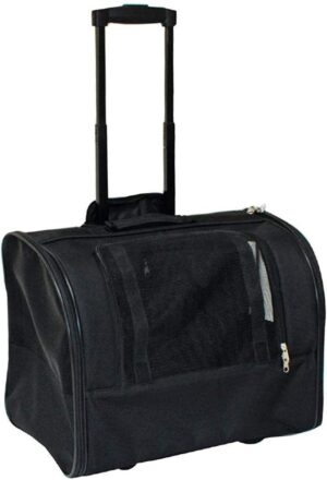 Croci Trolley Jolie 2 in 1 – Tragetasche für Katzen und kleine Hunde 44 x 33 x 28 cm – Trolley für Hunde, Katzen oder Kaninchen, umwandelbar in eine Tragetasche für Haustiere