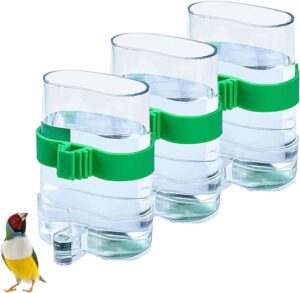 DBAILY Vögel Wasserspender 3 PCS Futterspender Vögel Automatischer Papagei Trinkflasche Futterspender Vogel Futternapf Trinkflasche zum Aufhängen im Vogelkäfig für...