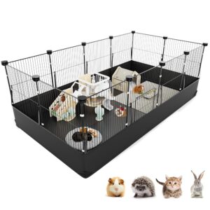 Aystkniet Meerschweinchen Gehege, Freigehege mit Wasserdichtem Bodenfutter, Kleintiergehege für Hamster, Kaninchen, Schildkröte, Igel, Welpe, Kätzchen Gerbil, Kleintierkäfig...